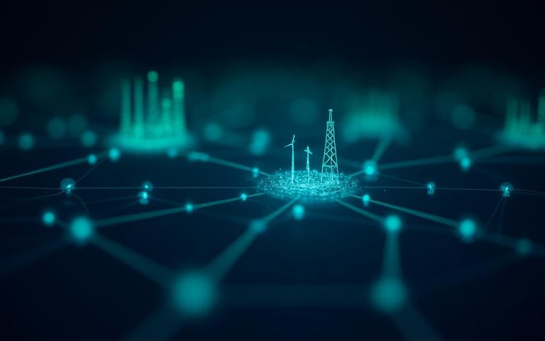 Blockchain network connecting various energy grid components
